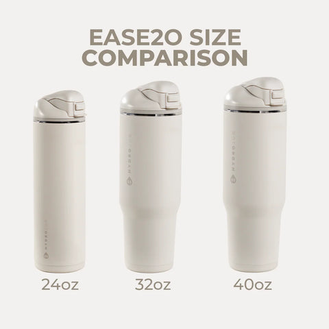 Ease2o 24oz | 2-in-1 Water Bottle with Soft Straw & Chug Spout – Linen